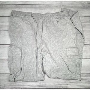 NWOT Freedom Fit Zone Men's Cargo Sweatpants 1X Heather Gray Cotton Blend Pocket